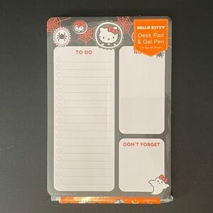 NWT SANRIO HELLO KITTY HALLOWEEN CHECKLIST NOTE TO DO LIST PADS PEN LOT OF 2